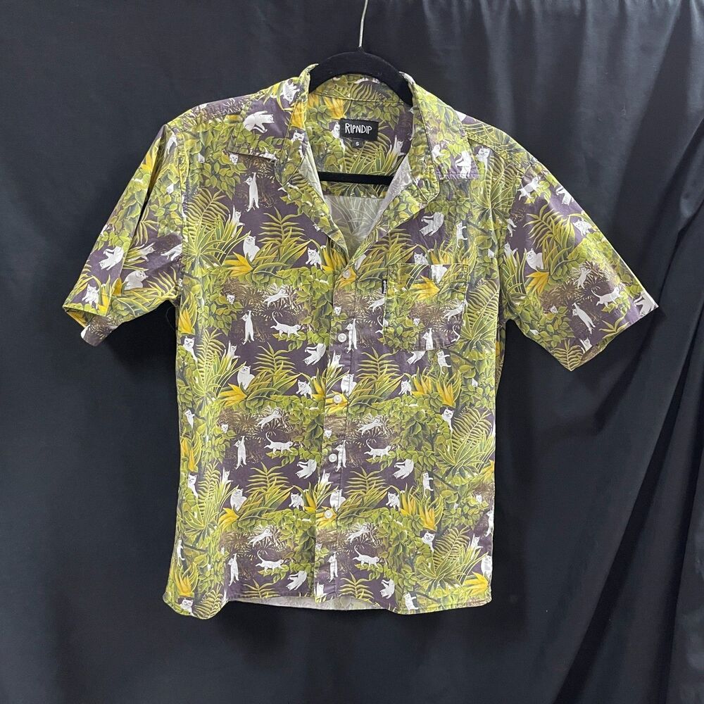 Rip N Dip RipnDip Lord Nermal hawaiian Button Up Shirt Size Small